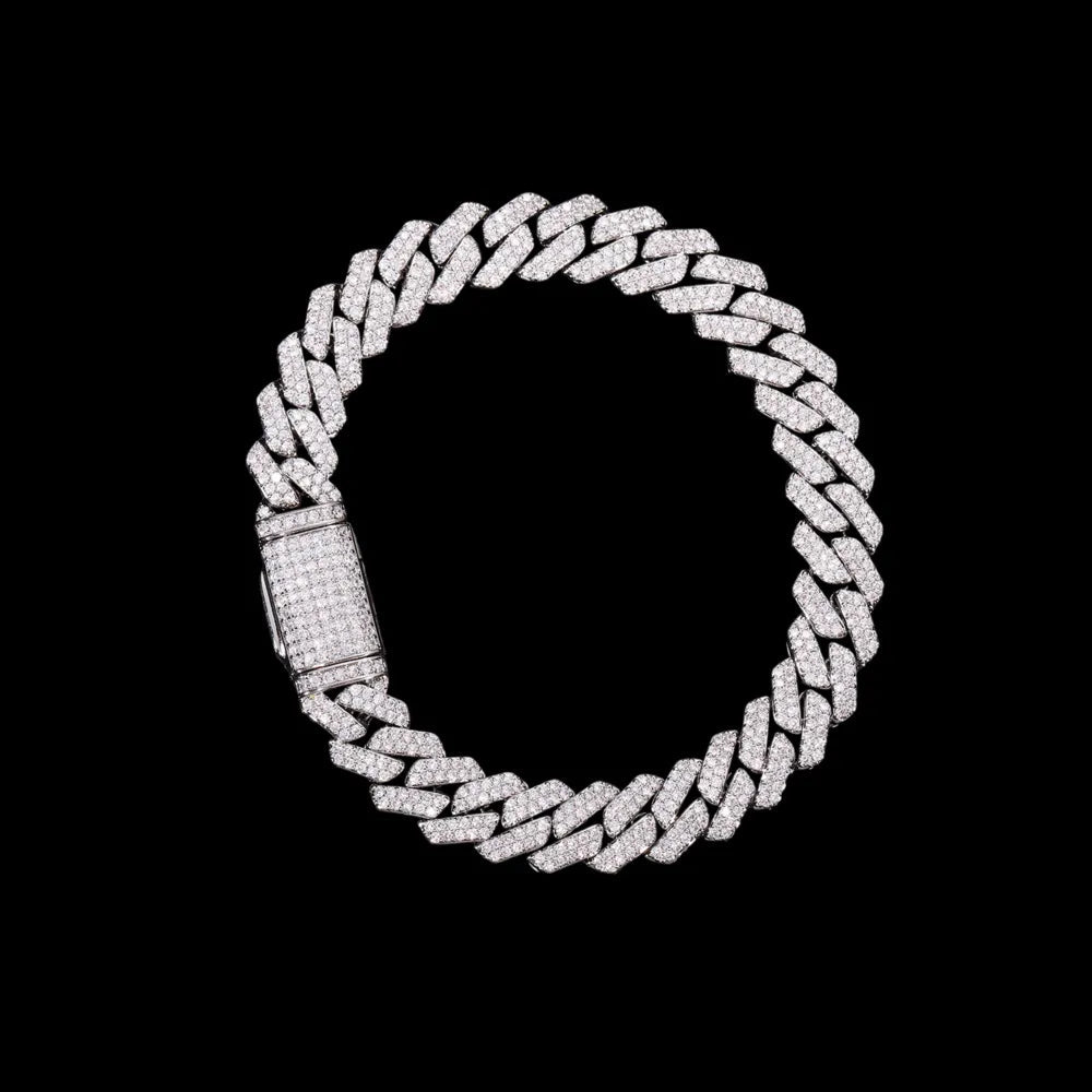 Iced-Out Diamond Miami Cuban Link Chain - 16mm - TONGSHOP / Length:16 / Length:18