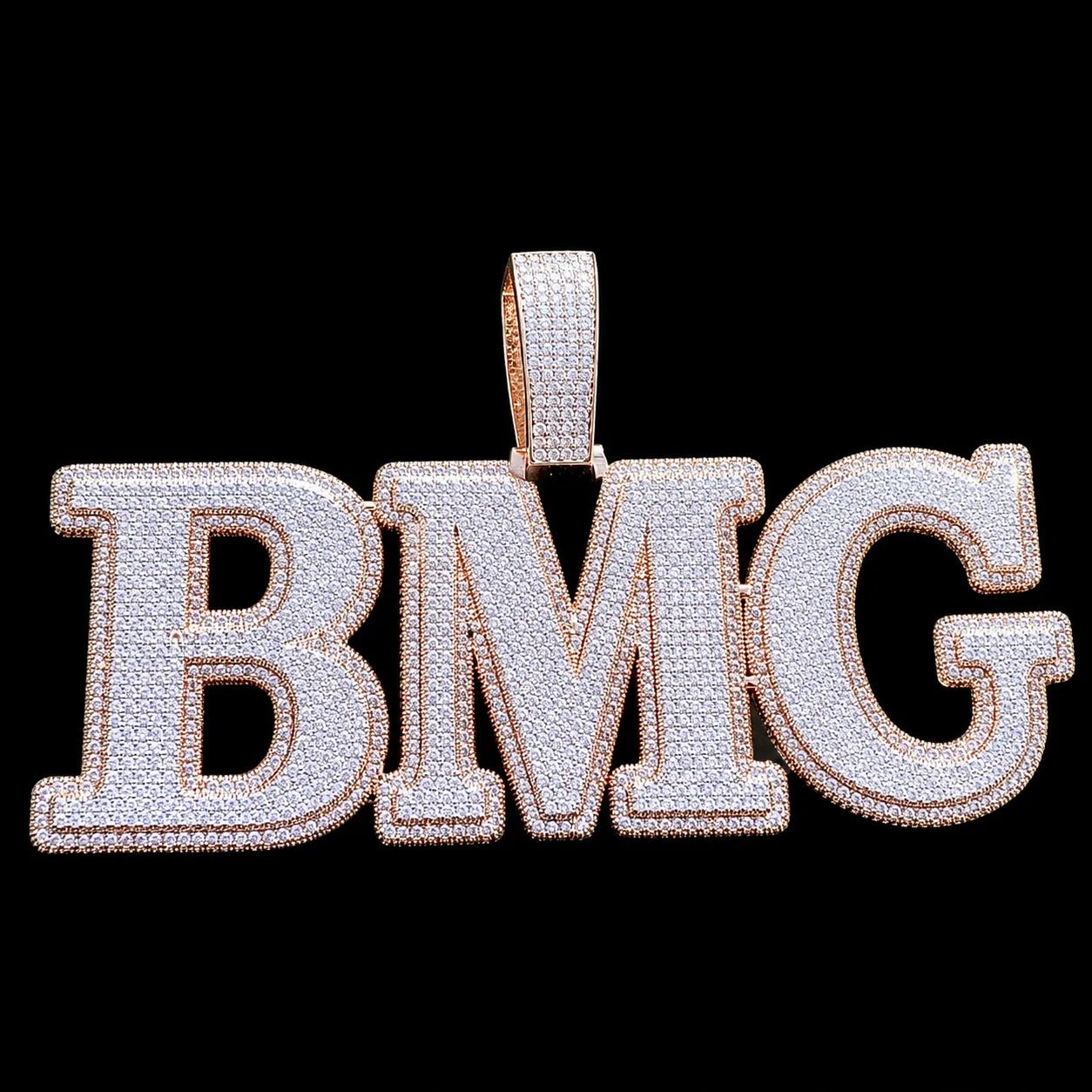 Iced - Out Double - Layer Custom Large Letter Pendant - TONGSHOP / Length:16 / Length:18