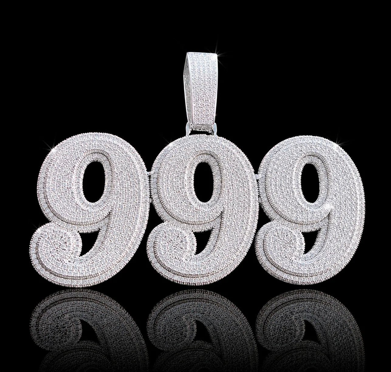Iced - Out Double - Layer Custom Large Letter Pendant - TONGSHOP / Length:16 / Length:18