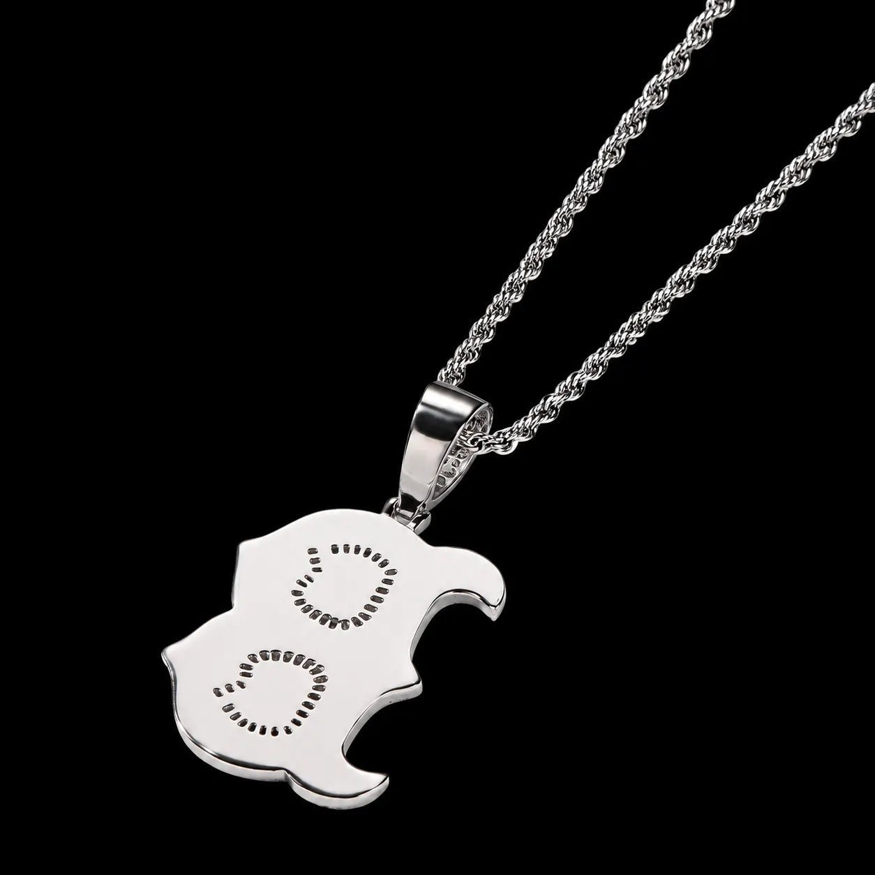 Iced - Out Glow Gothic Letter B Pendant - 35mm - TONGSHOP / Color:Yellow Gold / Length:16