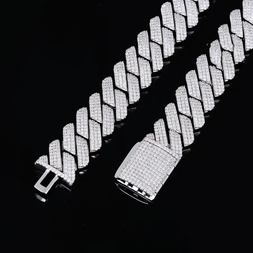 Iced Prong Cuban Chain - 19mm - TONGSHOP