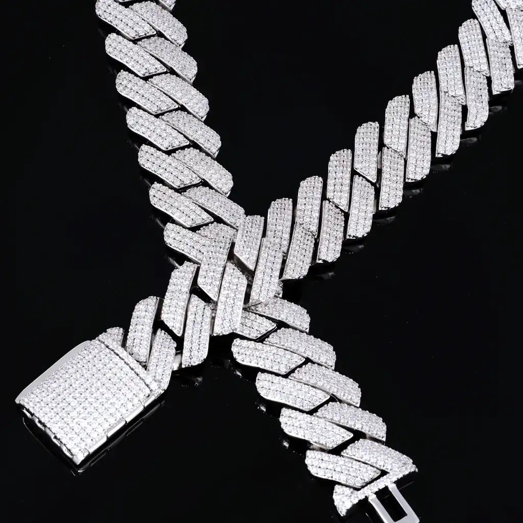 Iced Prong Cuban Chain - 19mm - TONGSHOP