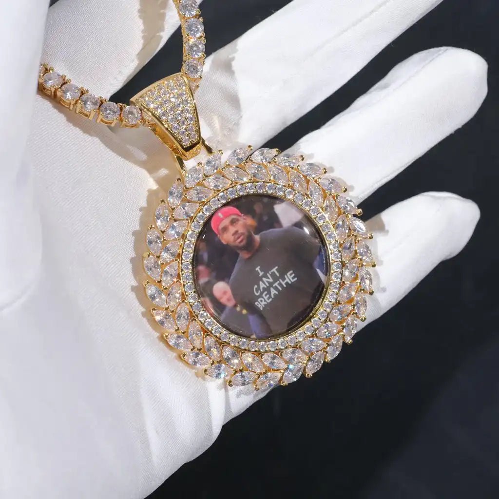 LARGE 3D WHEAT EAR CUSTOM PICTURE PENDANT - TONGSHOP