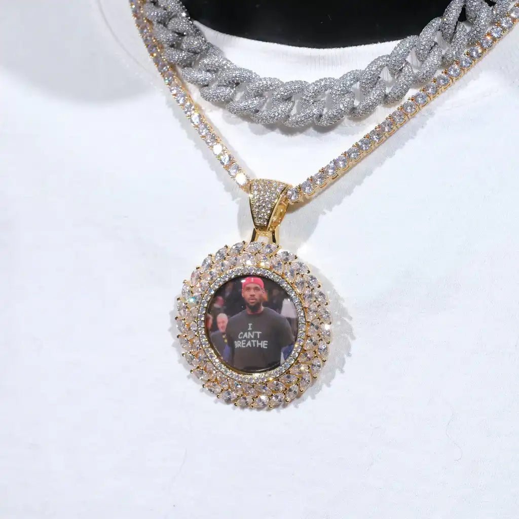 LARGE 3D WHEAT EAR CUSTOM PICTURE PENDANT - TONGSHOP