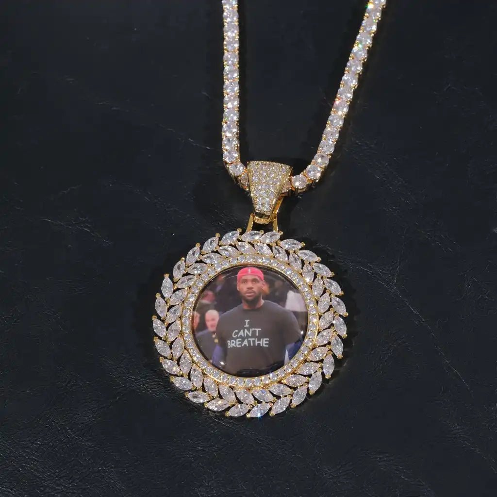 LARGE 3D WHEAT EAR CUSTOM PICTURE PENDANT - TONGSHOP