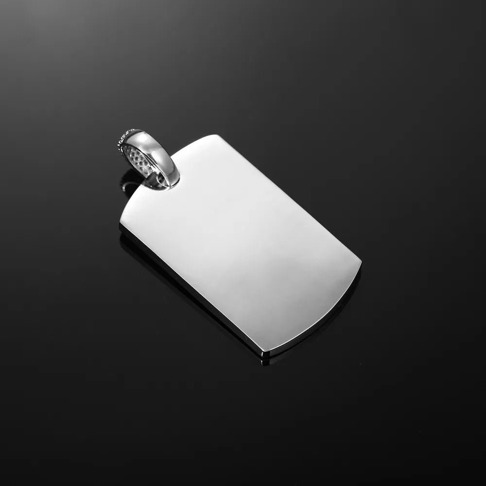 Love Memories Custom Photo Rectangular Pendant - 25mm - TONGSHOP / Length:16 / Length:18