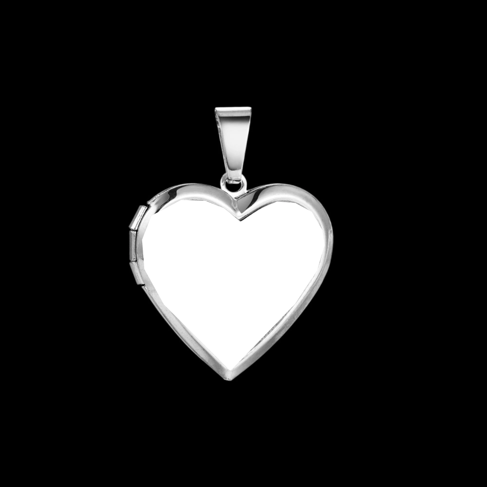 Memorial Engraved Heart - Shaped Custom Photo Pendant - 28mm - TONGSHOP / Length:16 / Length:18