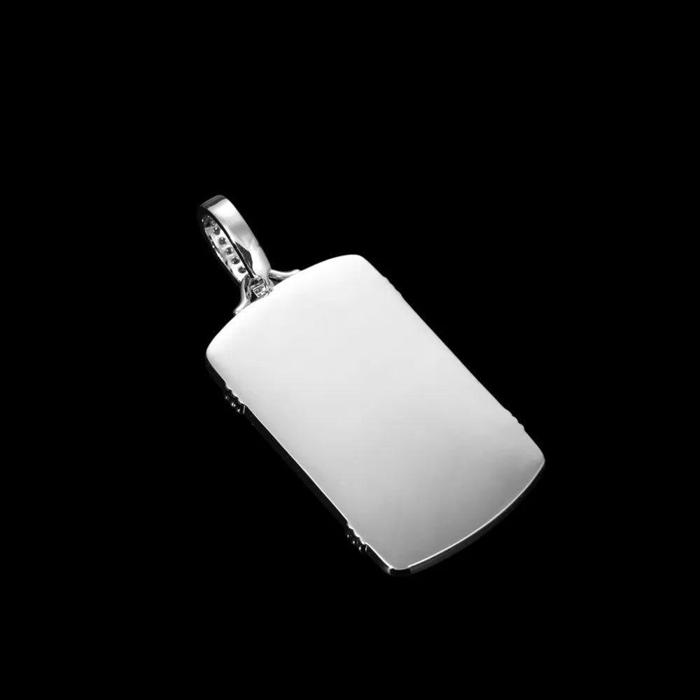 Memory Round Photo Frame Rectangular Pendant - 28mm - TONGSHOP / Length:16 / Length:18