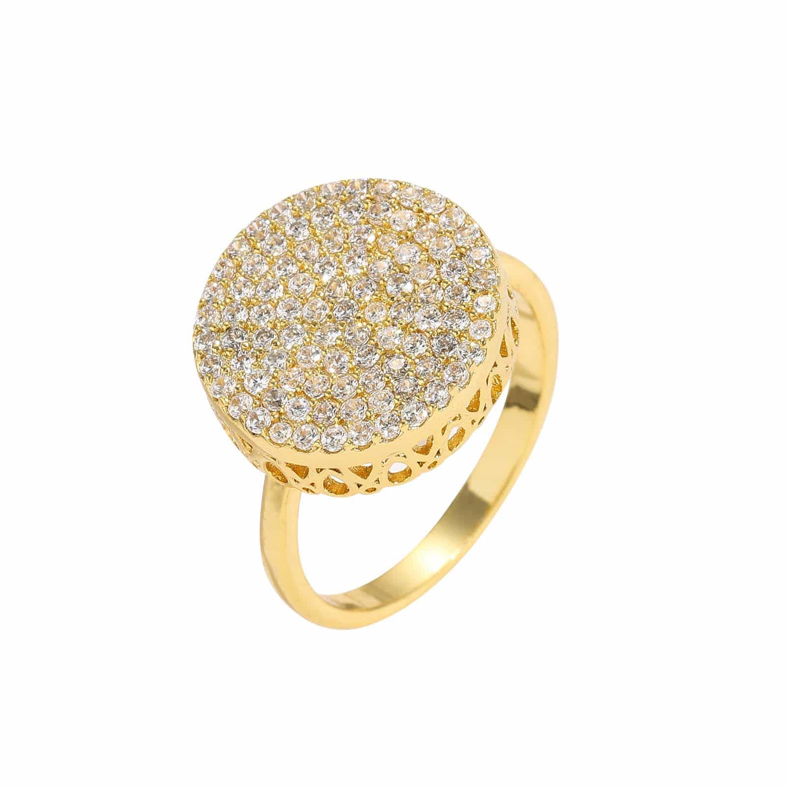 Micro Pave Round Diamond Ring - TONGSHOP