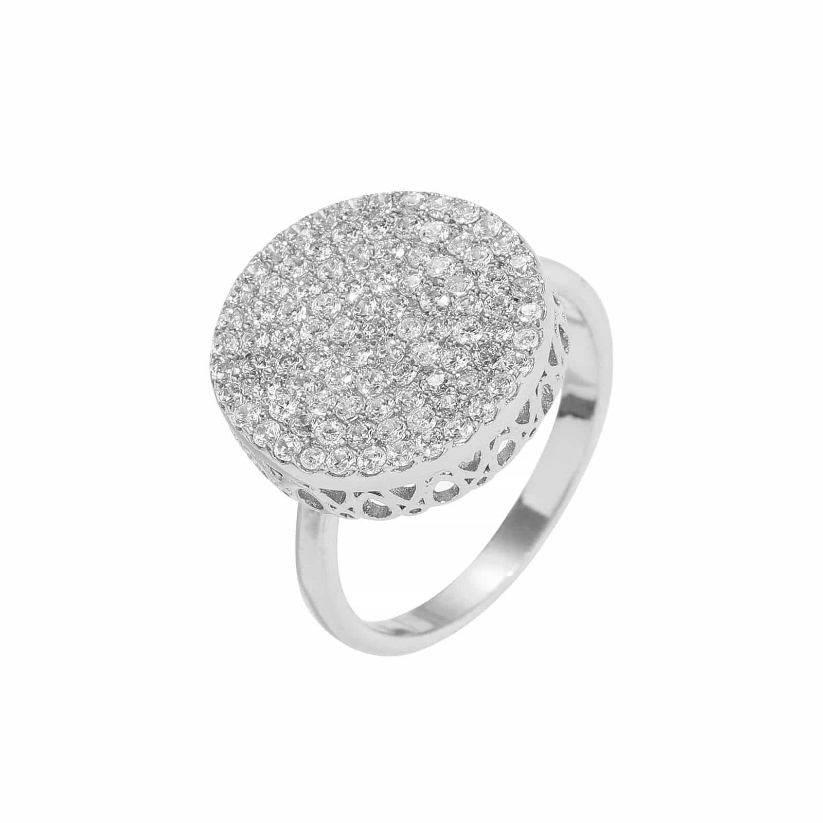 Micro Pave Round Diamond Ring - TONGSHOP