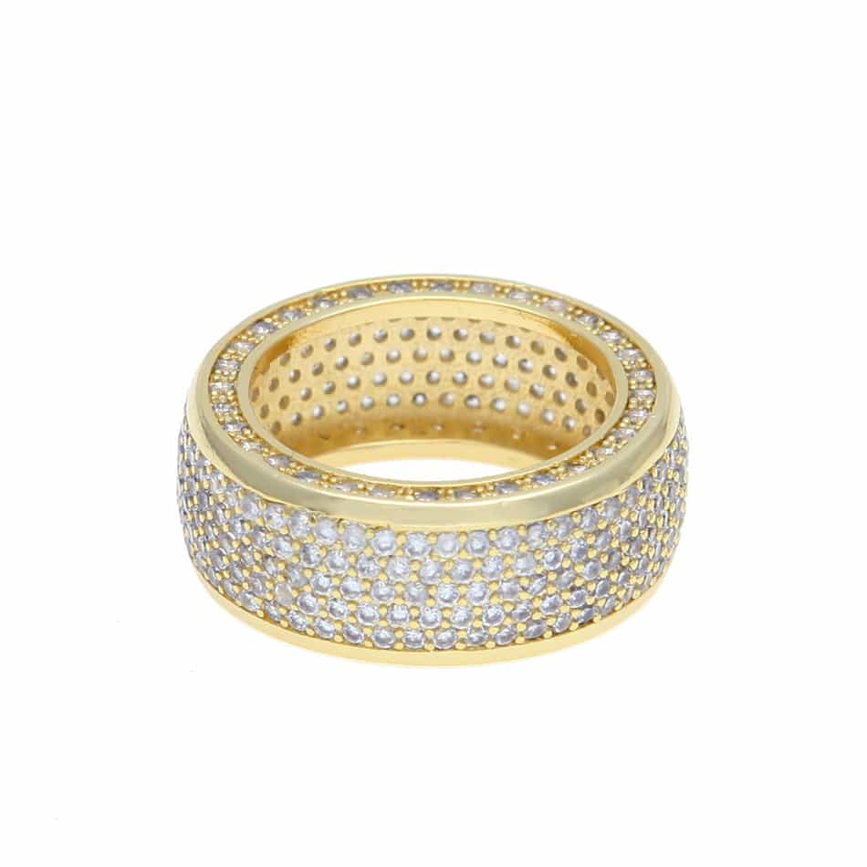 New Micro Pavé Full Diamond Hip - Hop Ring - TONGSHOP