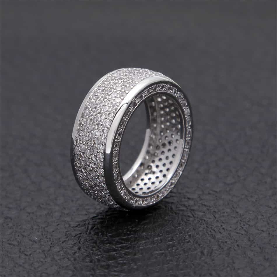 New Micro Pavé Full Diamond Hip - Hop Ring - TONGSHOP
