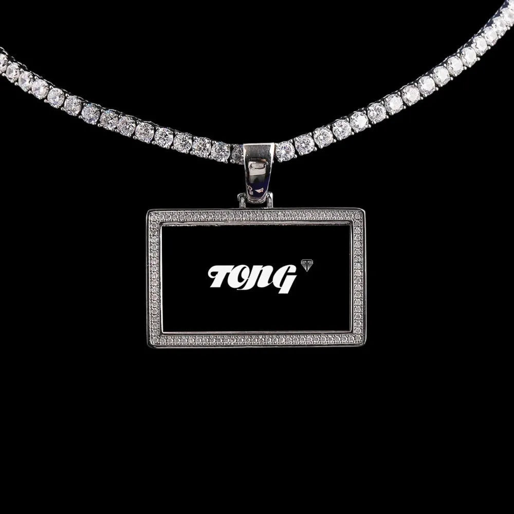 Photo Frame - Rectangular Memory Custom Photo Pendant - TONGSHOP / Length:16 / Length:18