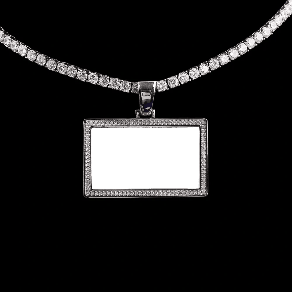 Photo Frame - Rectangular Memory Custom Photo Pendant - TONGSHOP / Length:16 / Length:18