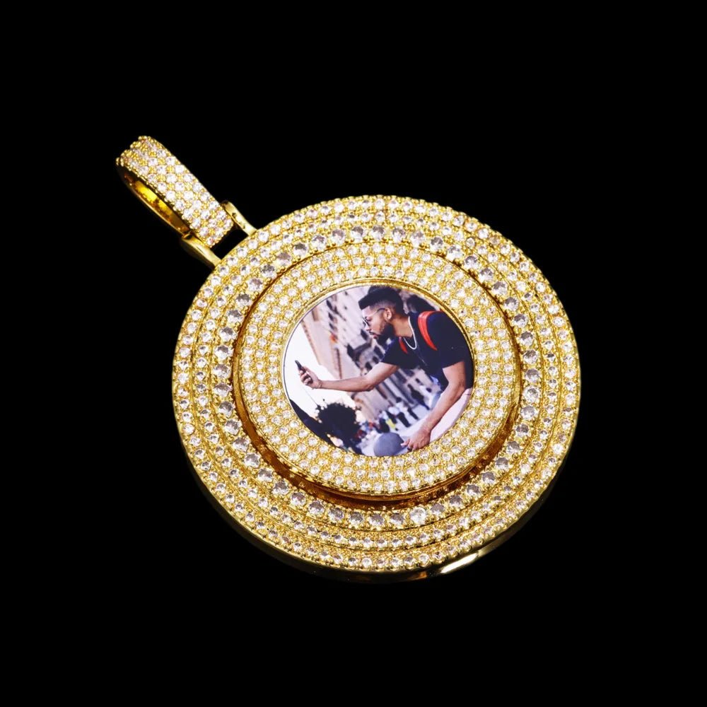 Rotating Memory Frame Photo Pendant - 65mm - TONGSHOP / Length:16 / Length:18