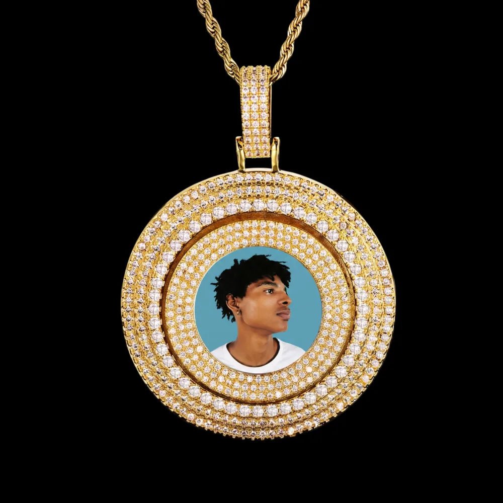 Rotating Memory Frame Photo Pendant - 65mm - TONGSHOP / Length:16 / Length:18