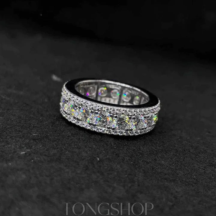 S925 4MM VVS Moissanite Ring - TONGSHOP