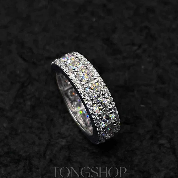 S925 4MM VVS Moissanite Ring - TONGSHOP