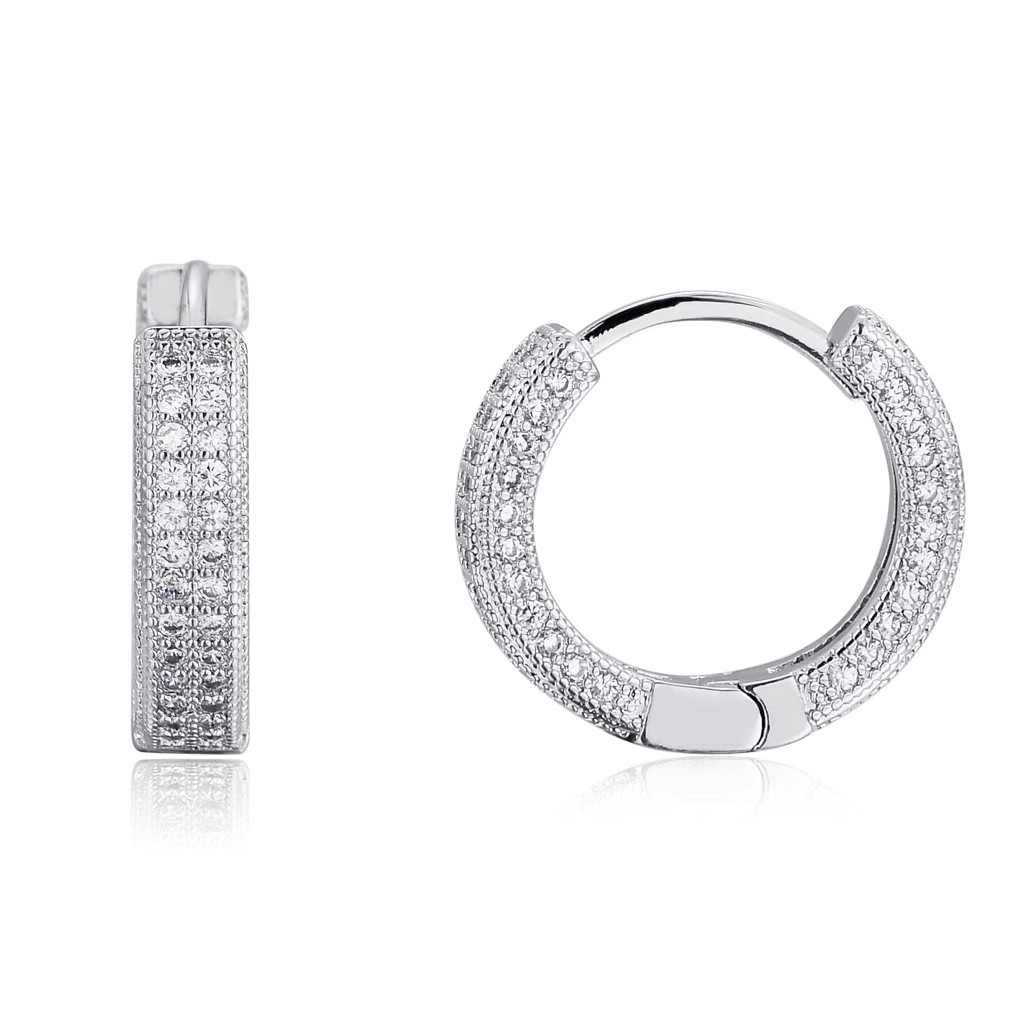 S925 Full Diamond Ice Earrings - TONGSHOP