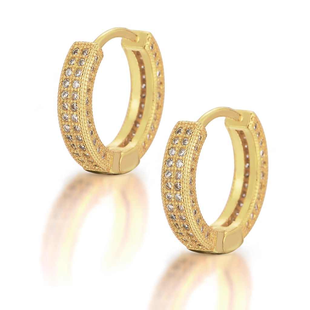 S925 Full Diamond Ice Earrings - TONGSHOP