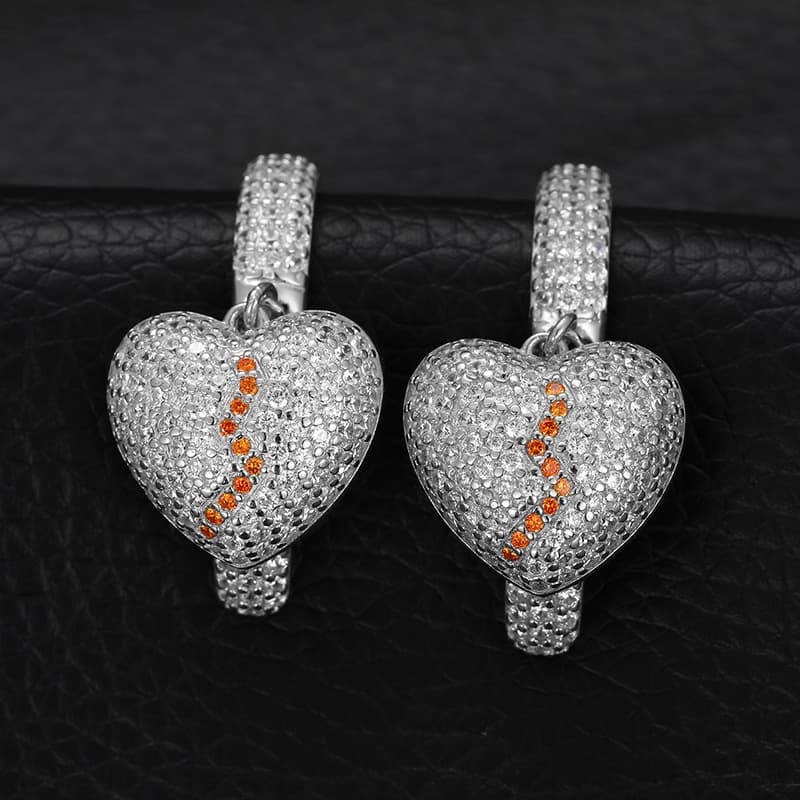 S925 Heartbreak Diamond Stud Earrings - TONGSHOP