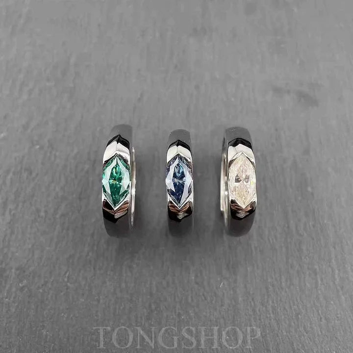 S925 Moissanite Marquise Ring With Adjustable Opening - TONGSHOP