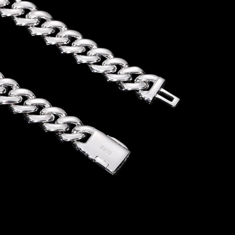 S925 & VVS Moissanite Iced Cuban Link Bracelet - 6mm - TONGSHOP / Length:16 / Length:18