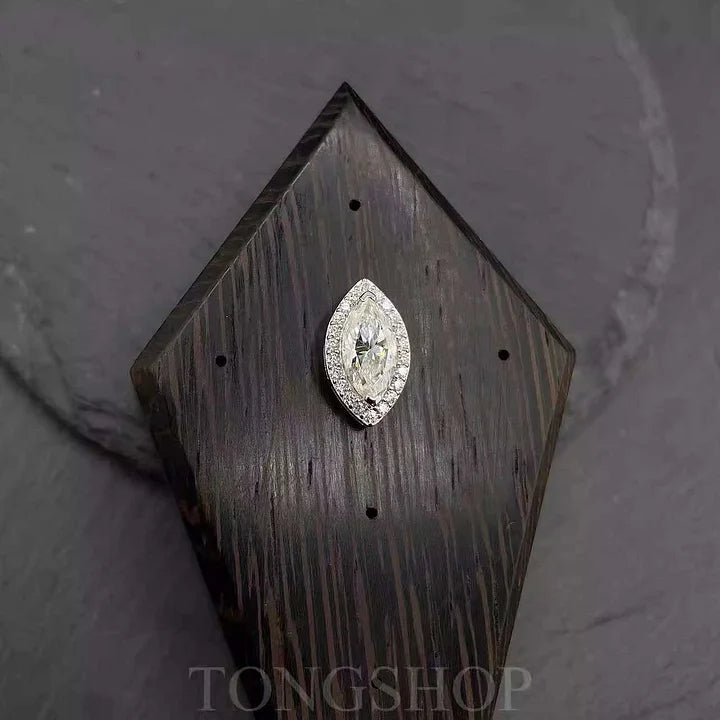 S925 VVS Moissanite Marquise 1 Carat Earrings Marquise Diamond - TONGSHOP