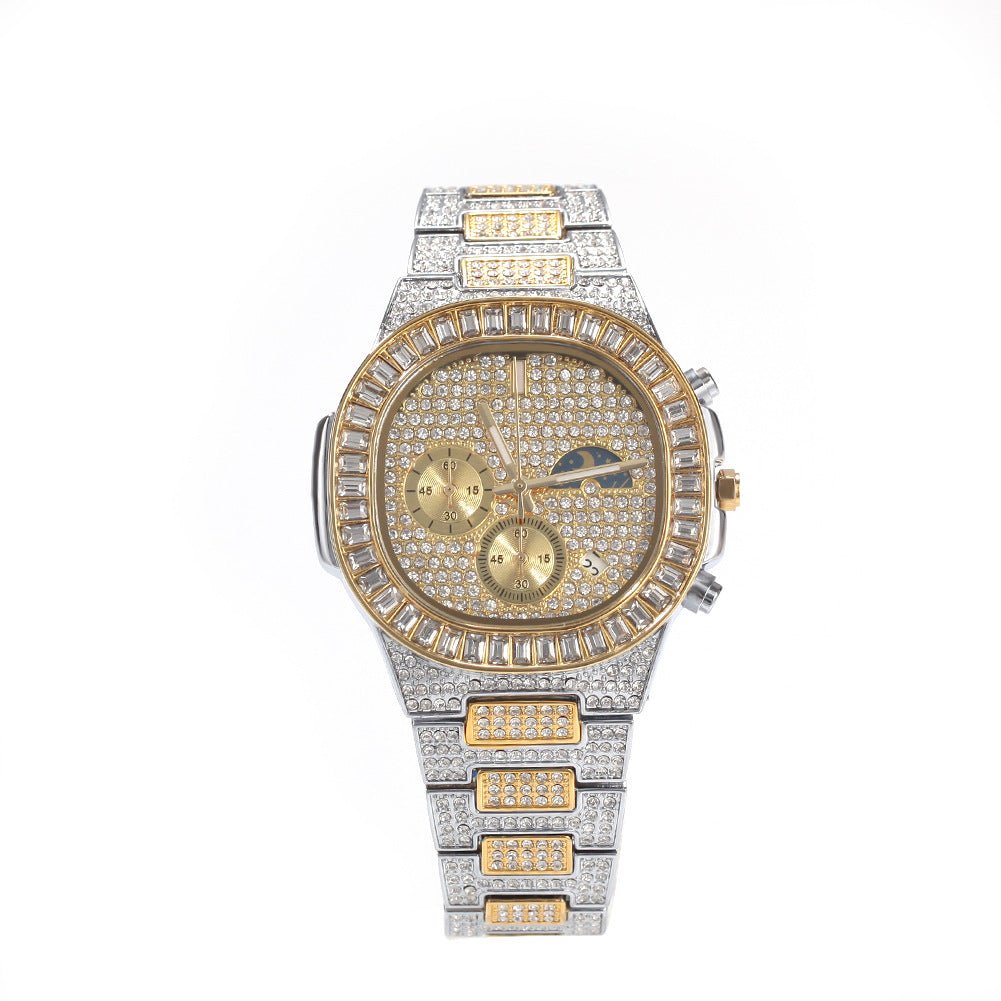 Stylish Retro Diamond Ice Watch - TONGSHOP