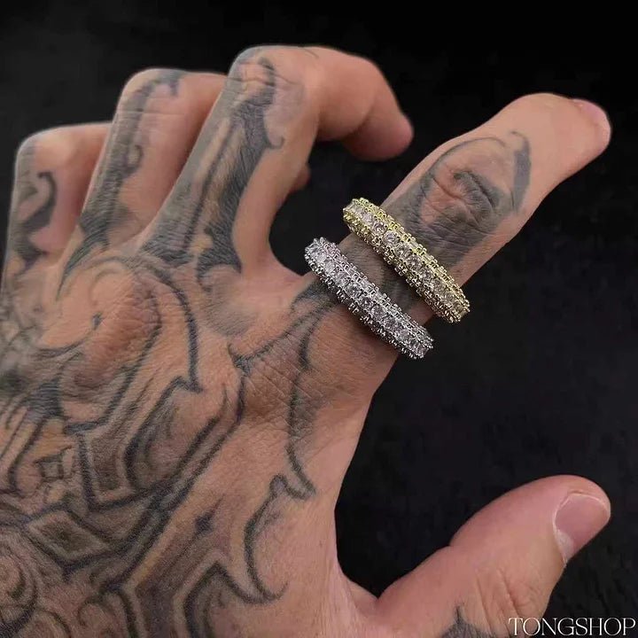 Three Rows of Diamond Rings - TONGSHOP