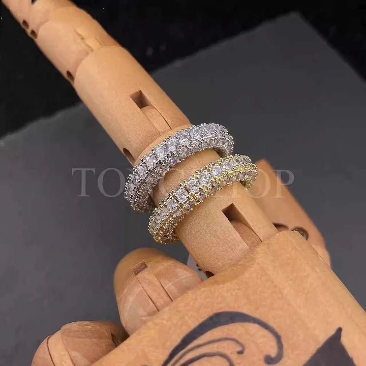 Three Rows of Diamond Rings - TONGSHOP