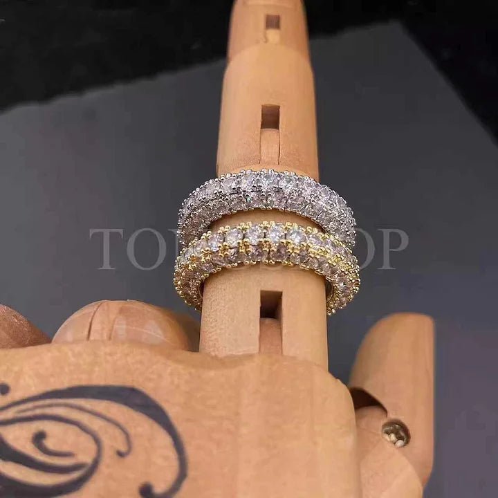 Three Rows of Diamond Rings - TONGSHOP