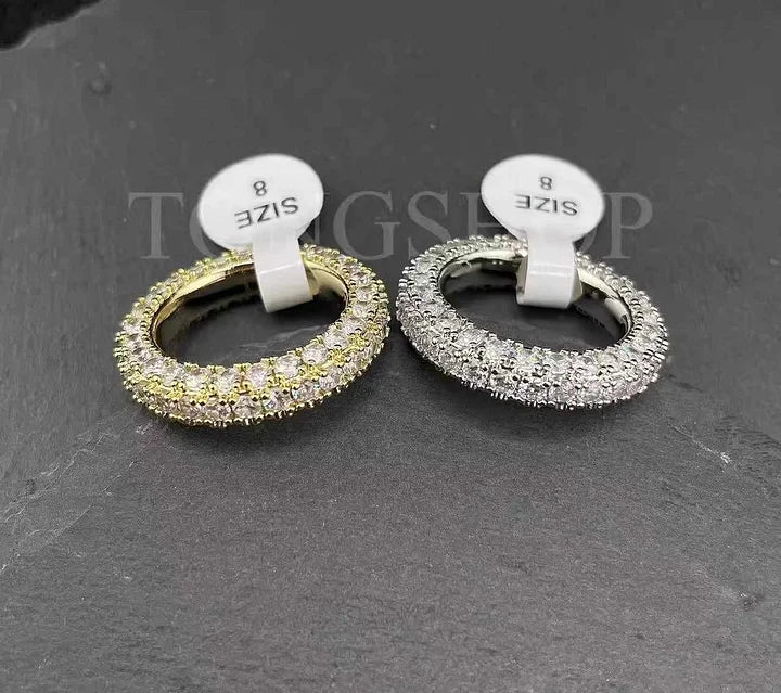 Three Rows of Diamond Rings - TONGSHOP