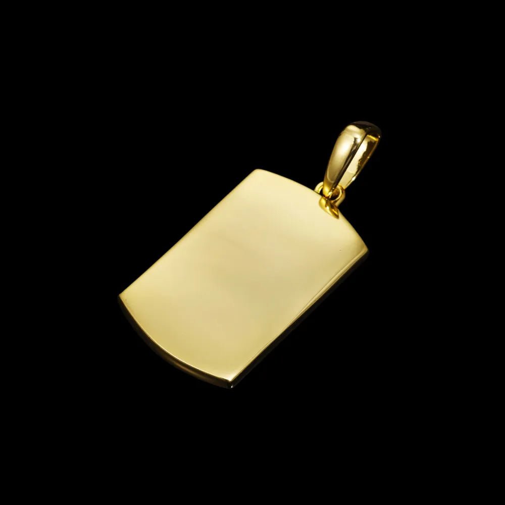 Winged Grenade Solid Dog Tag Custom Photo Pendant - 25mm - TONGSHOP / Length:16 / Length:18