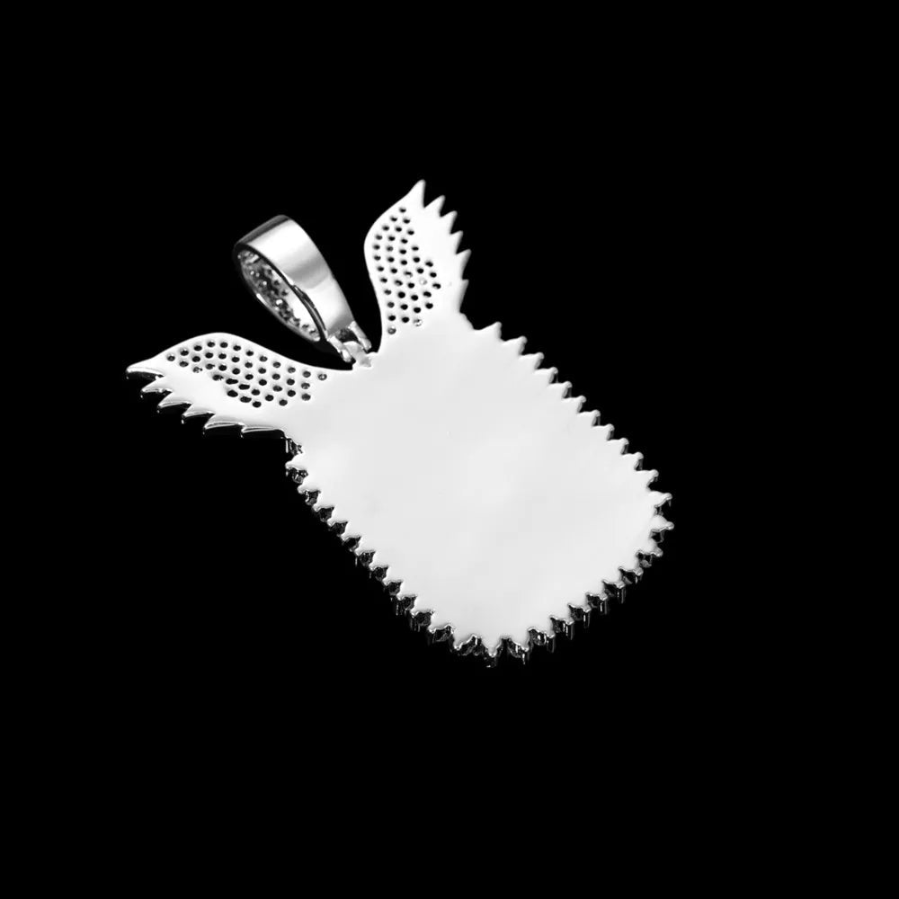 Wings Memory Square Photo Frame Pendant - 38mm - TONGSHOP / Length:16 / Length:18